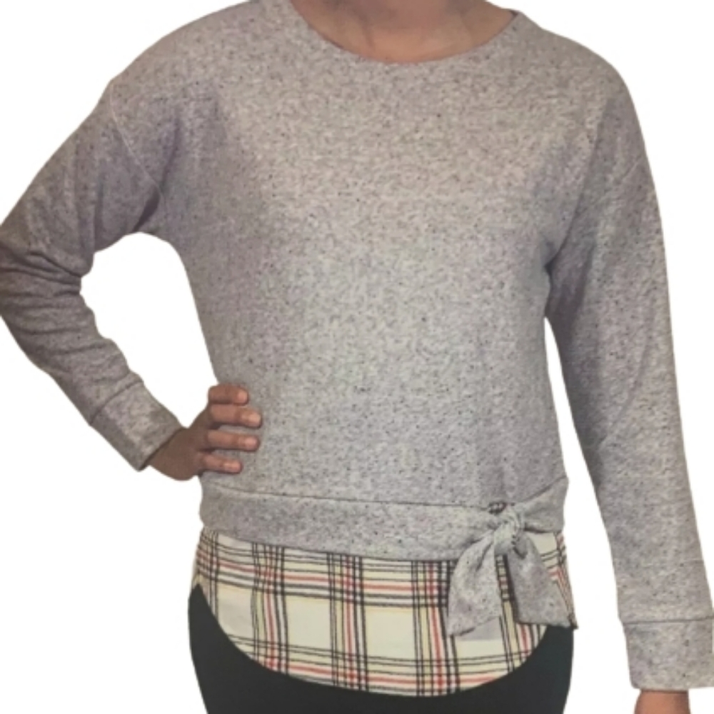Izod Women's Long Sleeve 2-Fer Sweatshirt